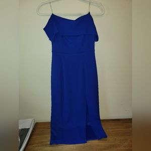 Blue Off the Shoulder dress